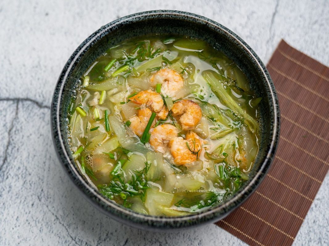 Cách nấu canh bầu tôm khô